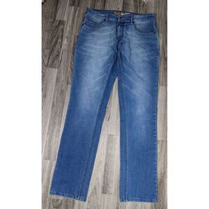 (3/$35) Matrix Womens Size 34 Pockets Whiskered Stretch Denim Blue Jeans